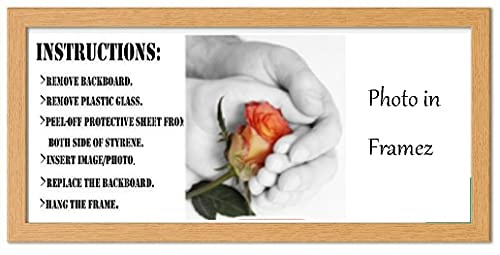 36 X 16 Oak Panoramic Sizes Picture Frames Photo Frames Modern Poster Frame (Oak, 36x16)