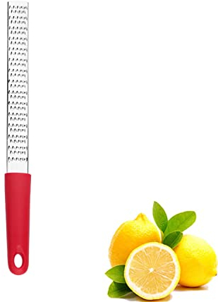 Râpe Zester, Râpe en acier inoxydable Zester avec manche en bois, râpe à citron, râpe à citron, râpe à citron Râpe de cuisine zester, râpe à agrumes, râpe à parmesan, râpe à muscade, râpe à fromage