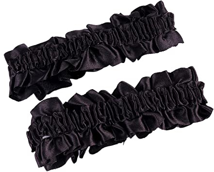 Strumpband för brud strumpeband, brudsmycke bröllopstrumpeband brud satinband, elegant premium strumpeband, damunderkläder sexig, bröllopstrumpa, present till bruden en storlek, svart