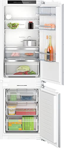 NEFF KI7863DD0, N 70, Einbau-Kühl-Gefrier-Kombination, einbaufähige Kühlkombination mit Gefrierbereich unten, 177,2x55,8 cm, 184L Kühlen, 76L Gefrieren, NoFrost, Eco Air Flow, SoftClose | Made in Germany, 260 L Gesamtvolumen, nie wieder abtauen dank No Frost, Fresh Safe 1 Schublade, Softeinzug mit Soft Close