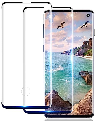 AssKdys Schutzfolie für Samsung Galaxy S10 [9H Härte Folie] [Anti-Kratzen] [Anti-Öl] [Sensitive Touch] [HD Gehärtetes Glas] Displayschutz für Galaxy S10 Schutzglas [2 Stück]