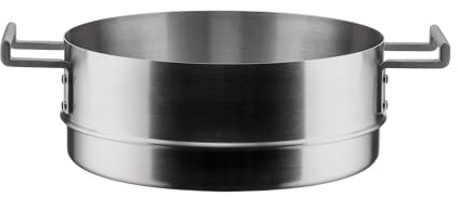 Alessi Convivio DC307 - Design-Dampfkorb, Edelstahl 18/10 und Stahlgriffe mit PVD-Beschichtung, Satiniert
