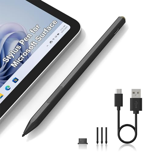 Surface Stylus Stift - Magnetischer Surface Pen - 4096 Druck Tilt & Palm Rejection Surface Pencil für Surface Pro 12/11AI+PC/11/10/9/8/X/7/6/5/4/3, Surface Go 3/2/Go/Laptop/Studio/Book 4/3/2/1