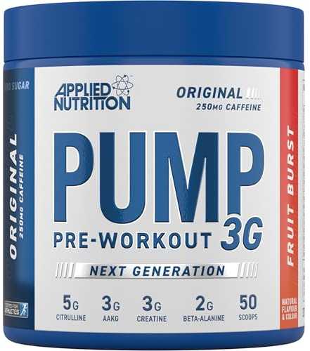Applied Nutrition Pump 3G Pre Workout - Energy, Focus & Performance (375g - 25 Servings) (Fruit Burst)