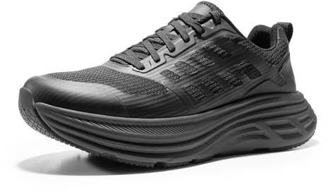 NORTIV 8 Women's Walking Shoes Cushion Running Tennis Shoes ActiveFloat Non-Slip Comfortable Breathable Workout Gym Sports Athletic Fashion Sneakers,Size 7.5,All Black,SNWS245W