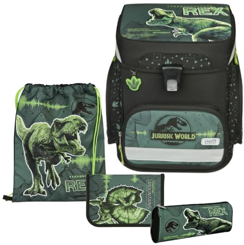 Scooli EasyFit Schulranzen-Set Jurassic T-Rex 5tlg.