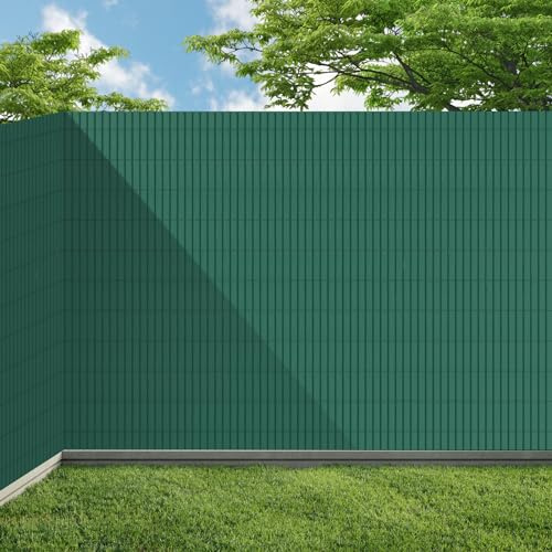 arvioo Sichtschutz, PVC Sichtschutzmatte mit Kabelbinder, Schützen vor Insekten, Kürzbar, UV- & Witterungsbeständig, 15 mm x 0,45 mm, Keine jährliche Wartung, Garten sichtschutz (Grün, 160 x 300 cm)