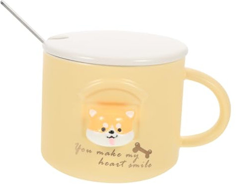 Cabilock Elegante Tasse Im Cartoon-design Keramiktasse Mit Hundemama- Stilvoller Wasserbecher Für Kinder Und Erwachsene
