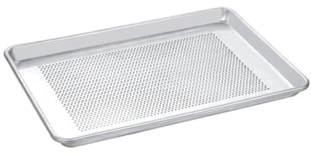 Booso Küchen-Backblech, Umweltfreundlich, Antihaftbeschichtet, Perforiert, Hitzebeständig, Backblech Aus Aluminiumlegierung, B, Langlebig, Silberfarben