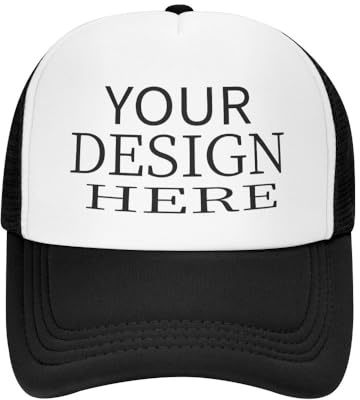 KYZMZC Personalisierte Baseballkappe - Maßgeschneiderter Hut. Gestalten Sie Ihren eigenen Hut. Fügen Sie Logo/Text/Foto hinzu. Maßgeschneiderter Hut für Männer und Frauen.