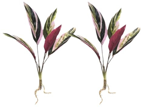 2 st konstgjord Cordyline-växt 37,78 cm falska buskar UV-resistenta gröna buxboms konstgjorda grönska stjälkar buskar för blomstersäng hem trädgård kruka fönsterlåda bondgårdsdekor