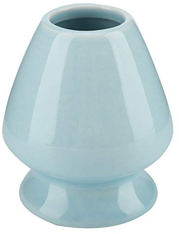 Fdit Support de Fouet à Matcha en Céramique, Support de Fouet en Bambou, Support de Séchage à L'air, Accessoires pour Amateurs de thé, Bleu, Blanc, Noir, Vert, pour Bambou Matcha