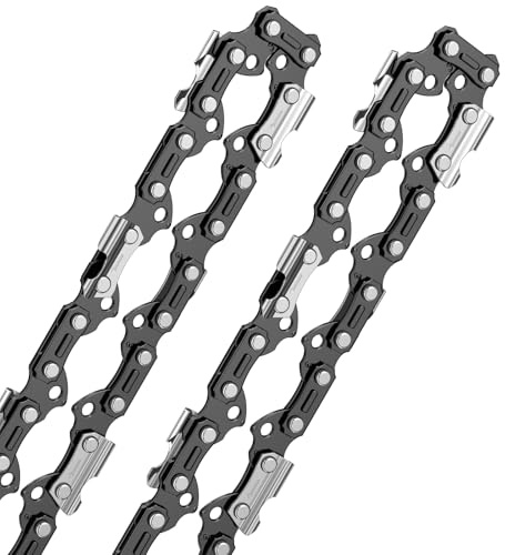 AICOYA Lot de 2 X 50cm Chaînes 3/8 72 Maillons d'Entraînement 1.6mm 063