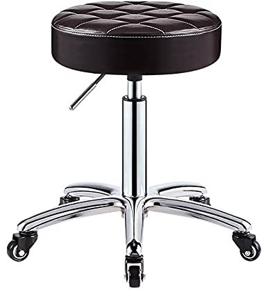 Adjustable Hydraulic Swivel Rolling Stool with PU Leather Cushion for Spa Salon Office Tattoo Home Car Shop and Massage Therapy