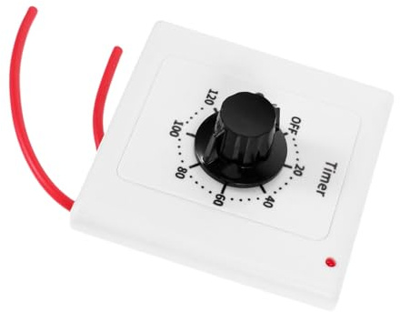 UKCOCO Temporizador Programable Eléctrico Con Interruptor Mecánico y Pantalla Numérica, 4-15a, Temporizador De Cuenta Regresiva Para Hogares y Oficinas, Control De Enchufes, 120 Minutos, Uso Doméstico