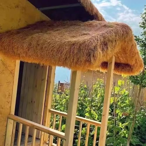 ZHJLF Rollo De Paja Artificial para Techo De Jardín Tiki Bar Roof Rollo De Paja Decorativa para Techo De Paja De Corredor Palapa Techo Paja para Cubiertas Sombrilla Patio(Size:1x2m,Color:Amarillo)