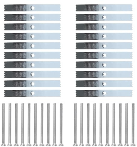 20 Pack Back Box Repair Clips – Metal Wall Socket Box Mounting Brackets for Damaged Electrical Boxes, Silver Steel Fixing Clips