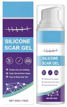 Silicone Scar Gel for Fading Old&New Scars-Stretch Marks Removal,Professional Scar Removal Cream for Surgical Scars,C-Section,Keloid Bump,Tummy Tuck,Burns,Injury,Acne Scar Treatment For All Skin Types