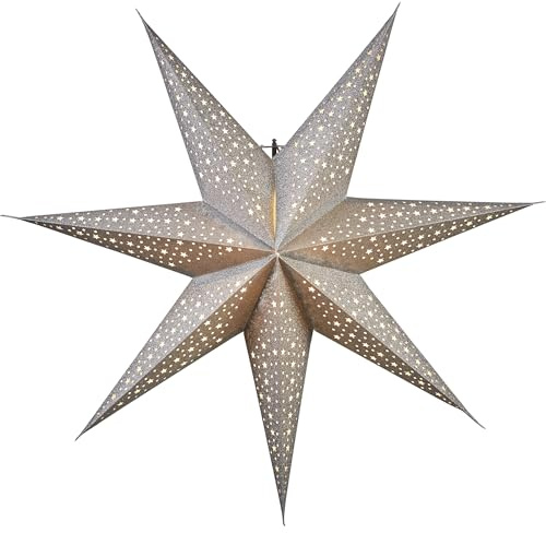 EGLO Weihnachtsstern zum Aufhängen Blinka, Weihnachtsdeko Stern | Weihnachtsbeleuchtung, Papier in silber