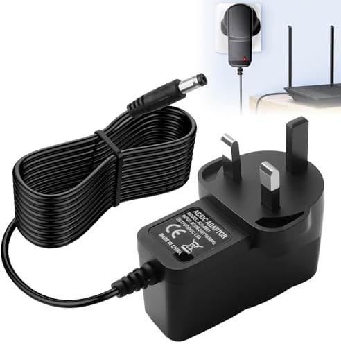AC to DC 6V 1A Power Supply Adapter, Input 100-240V 50/60Hz, DC UK Plug Wall Charger with 5.5mm X 2.5mm(2.1) Jack, for LED Strips Lights, Monitor, LCD Wireless Router, CCTV Camera