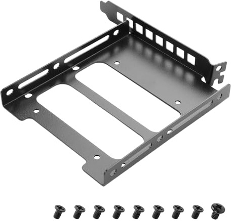 YAODHAOD 2,5 tum/3,5 tum PCIe-Slot SSD-monteringsfäste, universellt ssd-fäste för PC-fodral bakpanelfäste – 1 st (svart 3,5 tum, 13,7 cm PCI-kort)