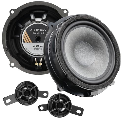 AXTON ATS-HY160C – 16,5 cm komponentsystem, kompatibelt med Hyundai i30 PD | Kraftfullt 6,5 tums 2-vägs Plug & Play högtalarset för dörrmontering, exakt djup/mellanregister och diskanttoner, 1 par