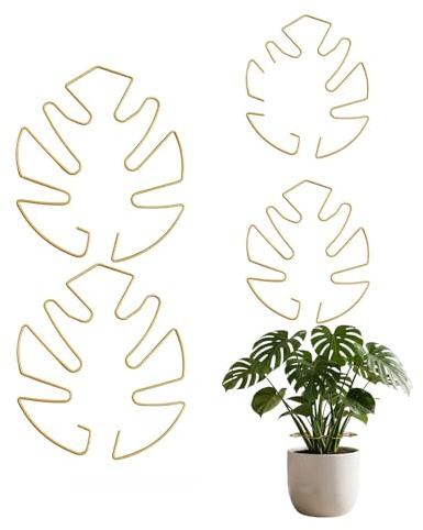 Monstera Lot de 4 tuteurs de plantes grimpantes pour plantes d'intérieur et d'intérieur