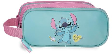 Disney Stitch Little Destruction bandolera, estuche, fabricada en Poliéster, compartimento principal, de Joumma Bags