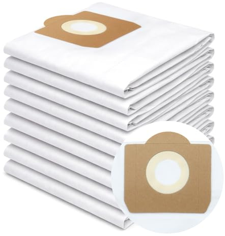 Titan Compatible Microfibre Dust Bags (10 Pack) Compatible for TTB350, TTB351VAC, TTB430VAC, TTB774VAC, TTB775VAC, TTB776VAC, TTB777VAC 16L 20L 30L 40L Filtration Vacuum Bag