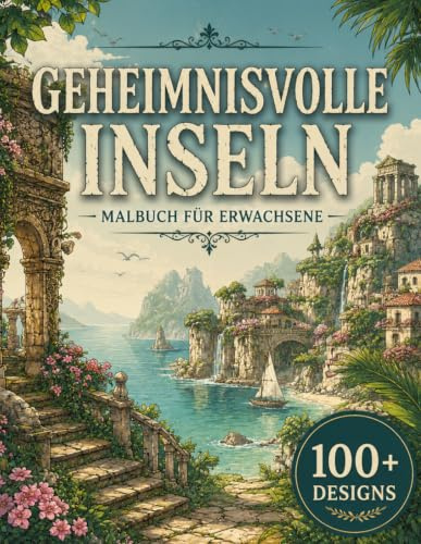 Geheimnisvolle Inseln Malbuch für Erwachsene: 100+ Versteckte Inseln, Geheimnisvolle Buchten, Alte Ruinen, Gemütliche Küstendörfer, Magische Strände & ... (Gemütliche Fantasy-Welten Kollektion)