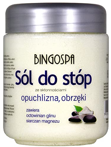 Sels de bain pour pieds douloureux et enflés, sujets à l'œdème 550 g BINGOSPA