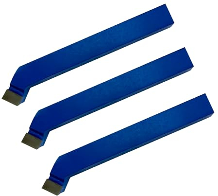 CNC QUALITÄT 3 Stück 45° Drehstahl 8 x 8 mm - Drehmeißel mit Hartmetall - Qualität für Stahl - DIN4972