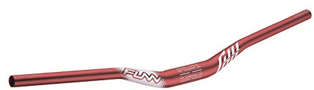 Funn Full On Mountainbike Lenker mit Lenkerklemme 35mm und Breite 785mm, robuster und leichter Legierungs-Riser-Lenker für MTB, BMX und Rennrad, Anstieg 30mm (Rote)