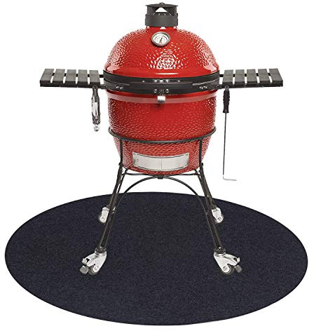 Round Under Grill Splatter Mat, Fireproof Heat Resistant BBQ Gas Grill Garage Cabinet Protective Floor Mat Rug for Outdoor Backyard Deck Patio 27’’x27’’/36’’x36’’… (36’’x36’’)