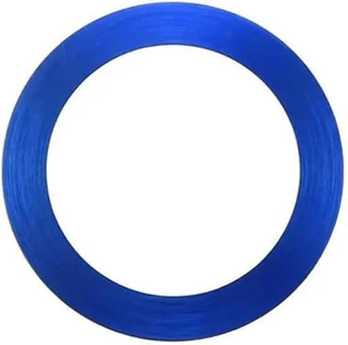 2PCS Replacement UMD Back Door Cover Decorate Rims Steel Ring with Adhesive for PSP 1000 2000 - Blue