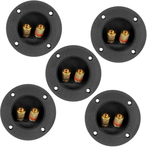 Toddmomy 5 Pièces Bricolage Maison Voiture Stéréo Vis Tasse Connecteurs Subwoofer Prises 2 Voies Haut-Parleur Boîte Borne Borne de Liaison