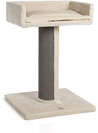 CanadianCat Company | Kratzbaum Residenz XXL Katzenbaum große Katzen, sehr stabil, ⌀ 18 cm Kratzsäule, Kratzsäule mit Sisal, 60 x 60 x 90 cm, beige/anthrazit
