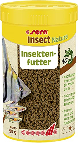 sera Insect Nature 1,5 mm 250 ml - 100% Protein aus nachhaltiger Quelle - nachhaltiges Insektenmehl als Proteinquelle BZW. Fischfutter fürs Aquarium, Granulat, ohne Farb- & Konservierungsstoffe