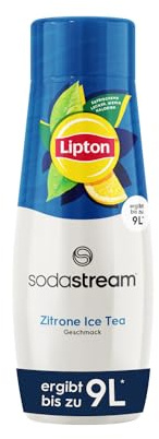 SodaStream Sirup Lipton Eistee Zitrone - 1x Flasche ergibt 9 liter Fertiggetränk, Sekundenschnell zubereitet und immer frisch, 440 ml