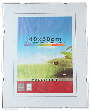 Tradineur - Marco para foto con cierre de clip, exterior 40 x 50 cm, interior 30 x 40 cm, metacrilato, soporte sin marco para fotografías, posters, certificados y recuerdos para colgar en la pared
