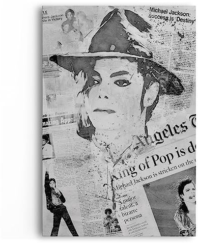 Paul Sinus King of Pop Michael Jackson Musiklegende Schwarz Weiß Porträt