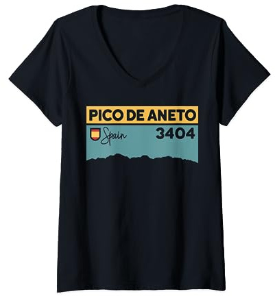 Pico de Aneto Skitour Hike Pirineos Maladeta Senderismo Regalo Camiseta Cuello V