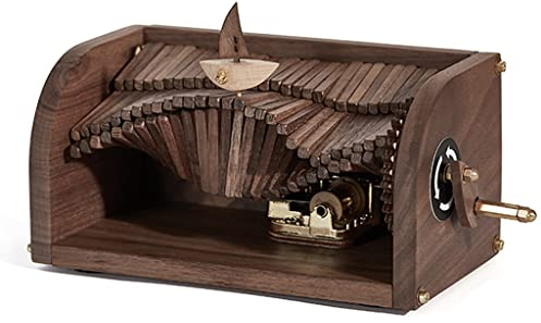 ASHSDI Spieluhr Musikbox, Musikkasten Hand Kurbel Hölzerne Musikkästen Geschenke for Geburtstag/Valentinstag/Thanksgiving Day/Weihnachten Wohnkultur Musikspieluhr Spieldose (Color : A)