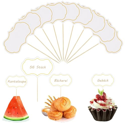 Carteles de Buffet, Etiquetas Palillo vacío, 56 Etiquetas Buffet Queso,Inserción Etiqueta Etiquetas de Precio, Blanco, Etiquetas Para Decoraciones de Buffet, Fiestas de Navidad, Etiquetas Palillo