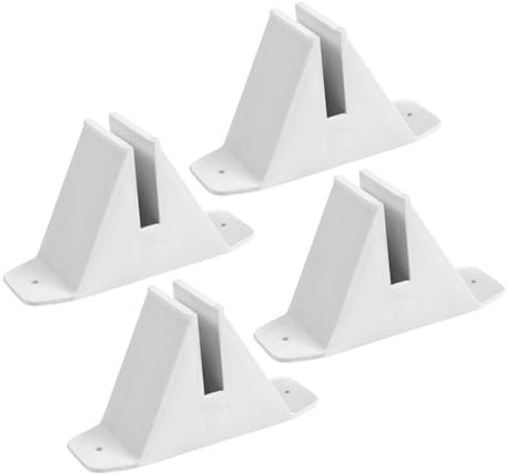 KITANDOVE 4-teiliger Zaunsockel Aus Kunststoff Befestigungselement Für Kleine Zäune Wetterfeste Gartenzaunstütze Haltbarer Zaunhalter Für Outdoor-nutzung