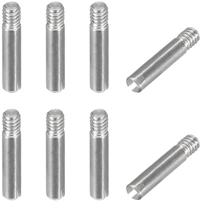 sourcing map 8 perni cilindrici scanalati M2 x 10 mm in acciaio inox 304 tassello filettatura esterna perno di posizionamento per mobili armadi