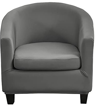 WJHDWYD Stretch-Bezug for Chesterfield-Sessel, Clubsessel-Bezug, 2 Stück, Cocktailsessel-Bezüge, Tullsta-Stuhl-Sitzbezüge(Gris)
