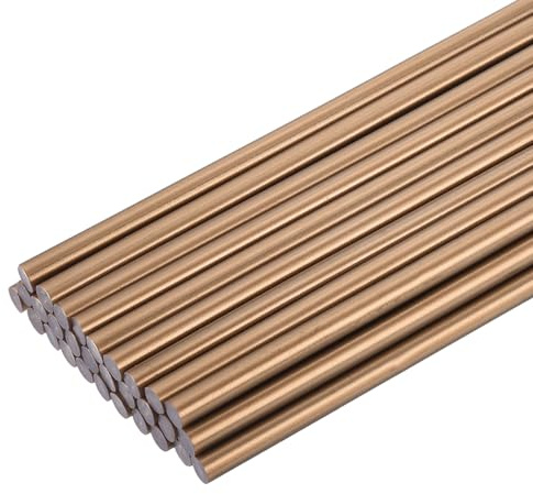 sourcing map 30pcs Full Size Hot Glue Gun Sticks 7mm x 200mm High Sticky Small Hot Glue Sticks for Glue Gun, Bronze Gold