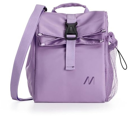 Muitomas, Borsa Termica Efficiente con Tasca Esterna, Materiale Resistente, Capacità di 8 L, Colore Lilla