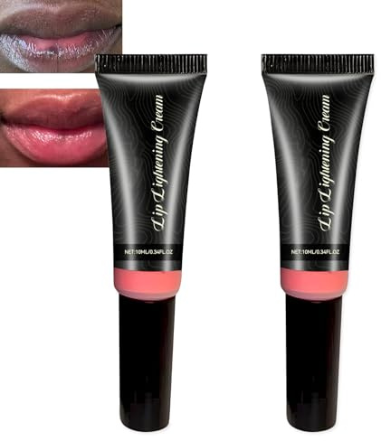 Lip Lightening for Dark Lips, Lip Lightener for Smokers and Non-Smokers, Hydrating Core LIP Shine, LIP Scrub for Dark Lips to Lighten, Conditioning & Nourishing Lips Balm with Vitamin E (2pcs)